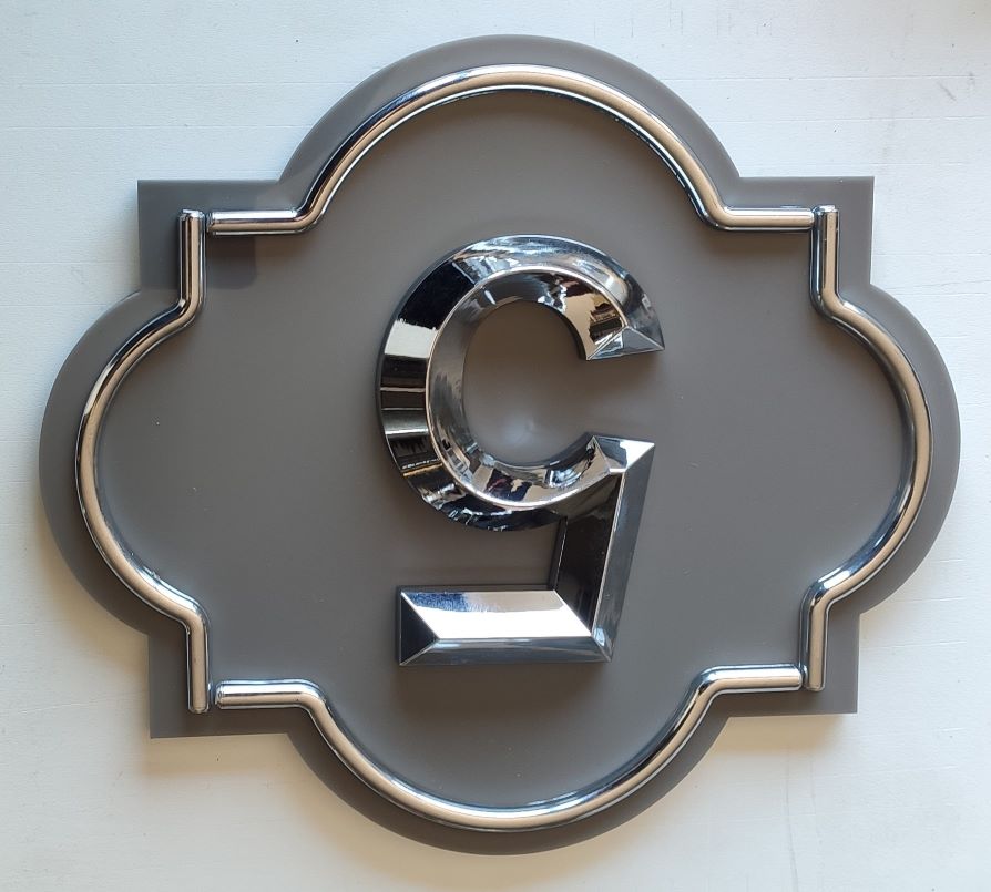 Kapı Numarası Krom Model 05 (3D)