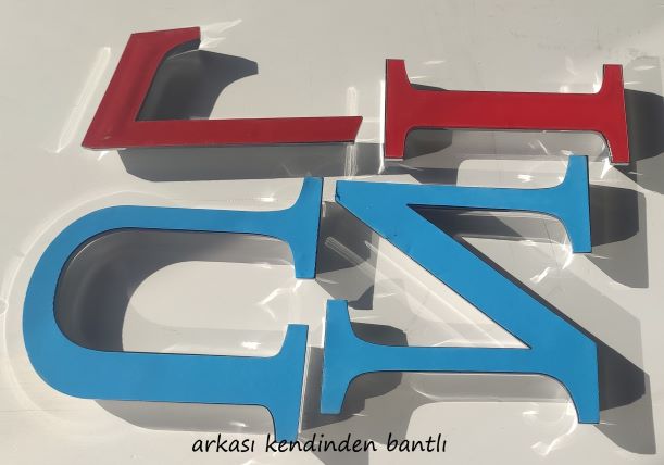 Gold Plated Letters (3D) Prismatic (20cm)