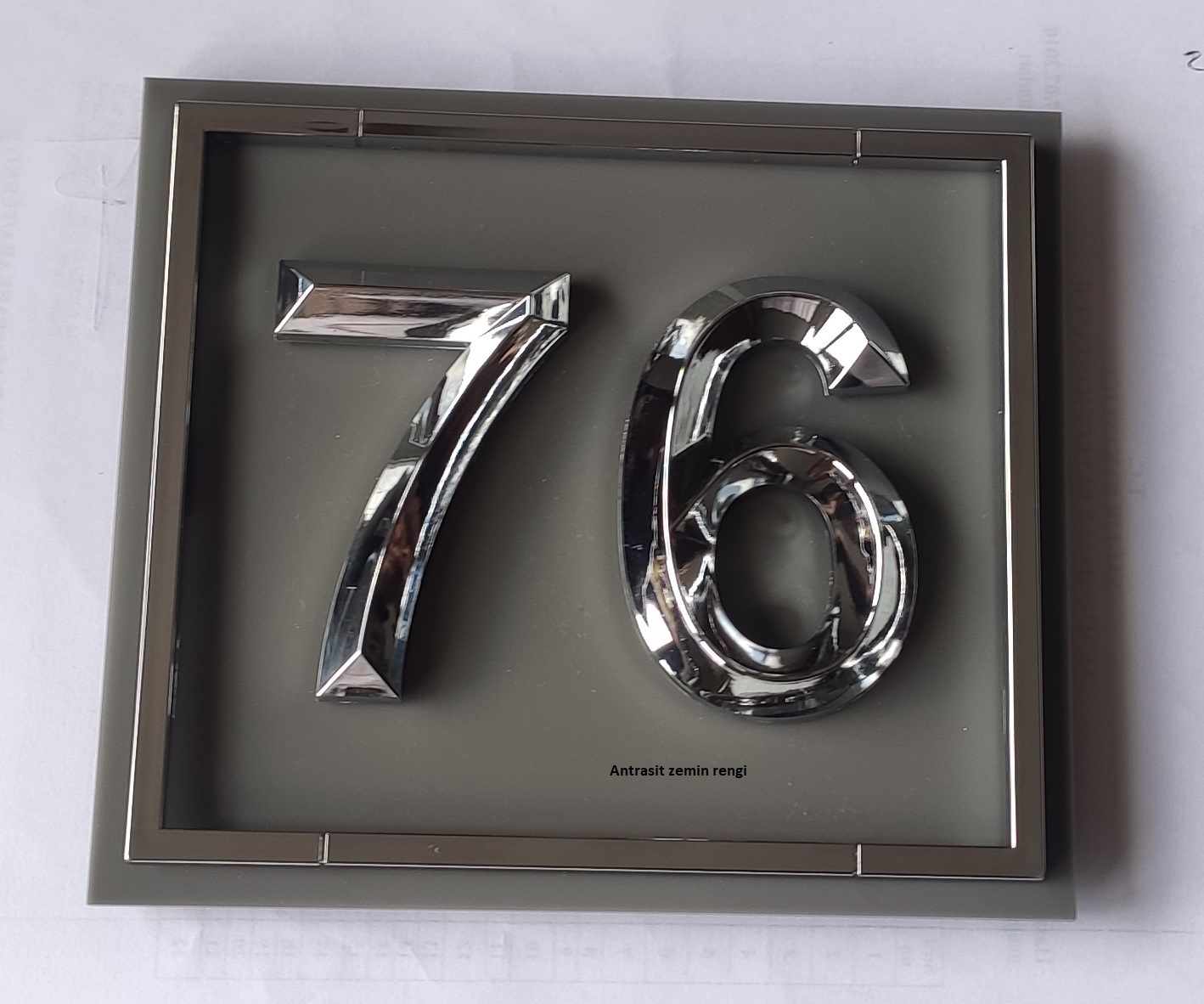 Kapı Numarası Krom Model 10 (3D)