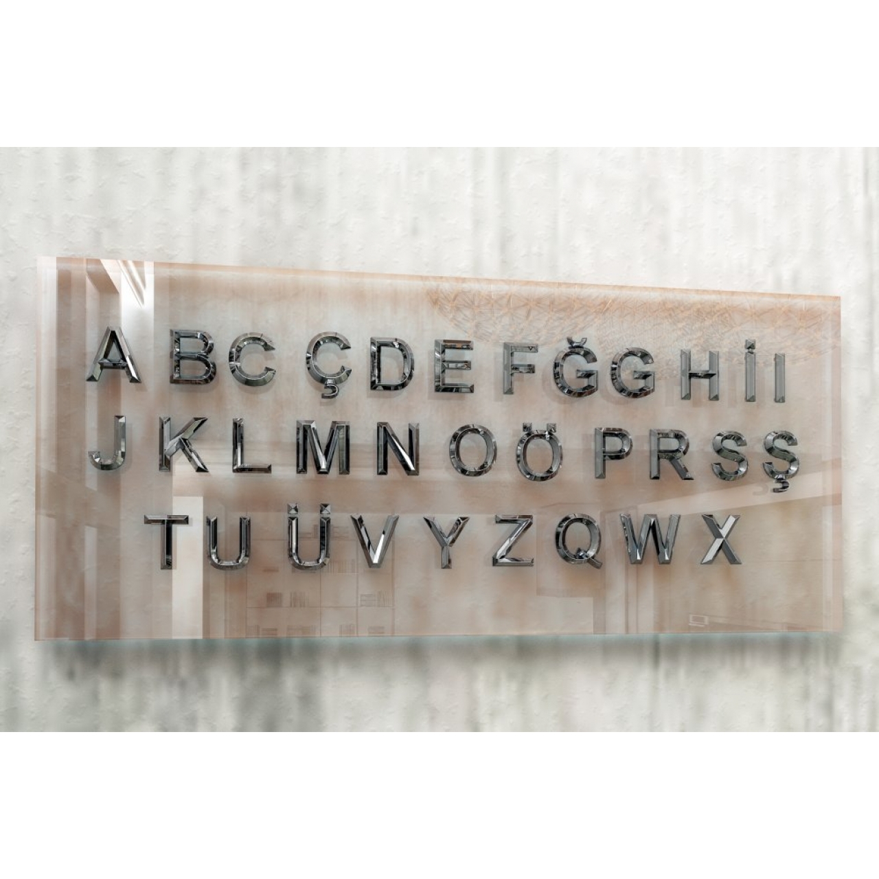 Chrome Plated Letter & Number (3D) 1.4cm