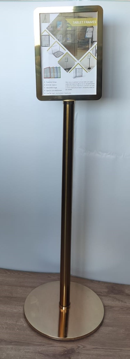 Altın Renkli çerçeve ayaklı çift yönlü a4