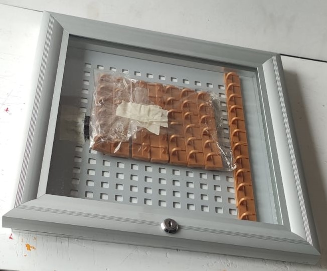 Keychain Cabinet - With 48 keychains - 40x40cm -Aluminum Body Plus 5 Years Warranty
