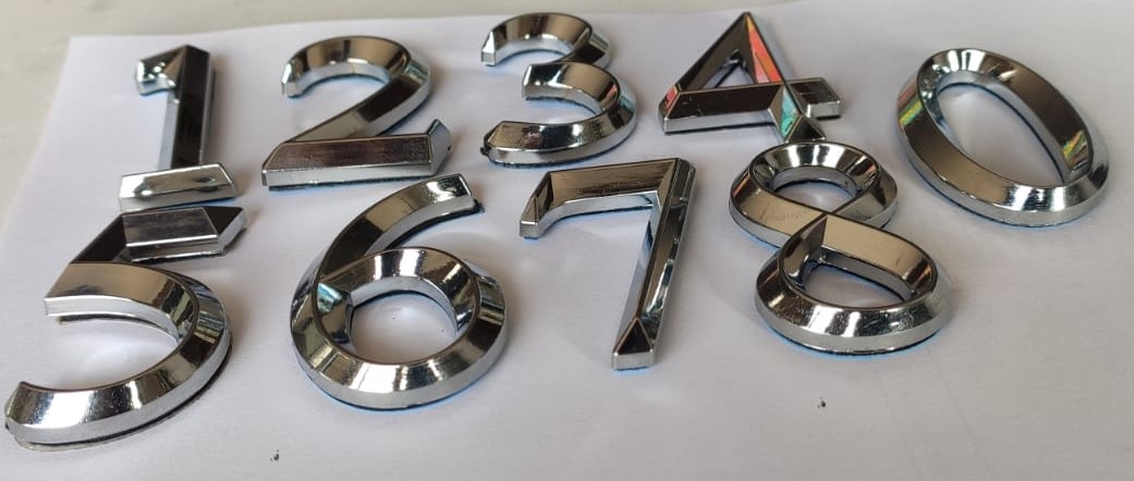 Krom Rakam - Parlak  (3D) 5cm