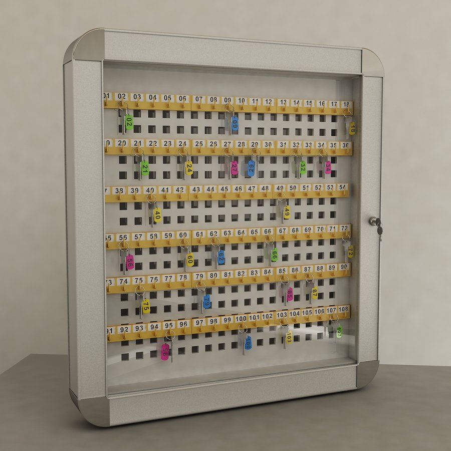 Key Cabinet - 48 Key Holder - Aluminum Body - (40x40cm) 5 Years Warranty