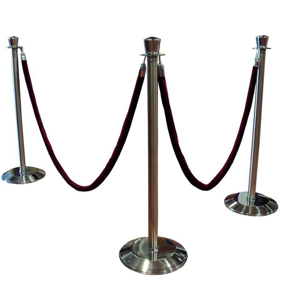 Bariyer Kordonu - Halat - Kancalı - 150cm - Kırmızı