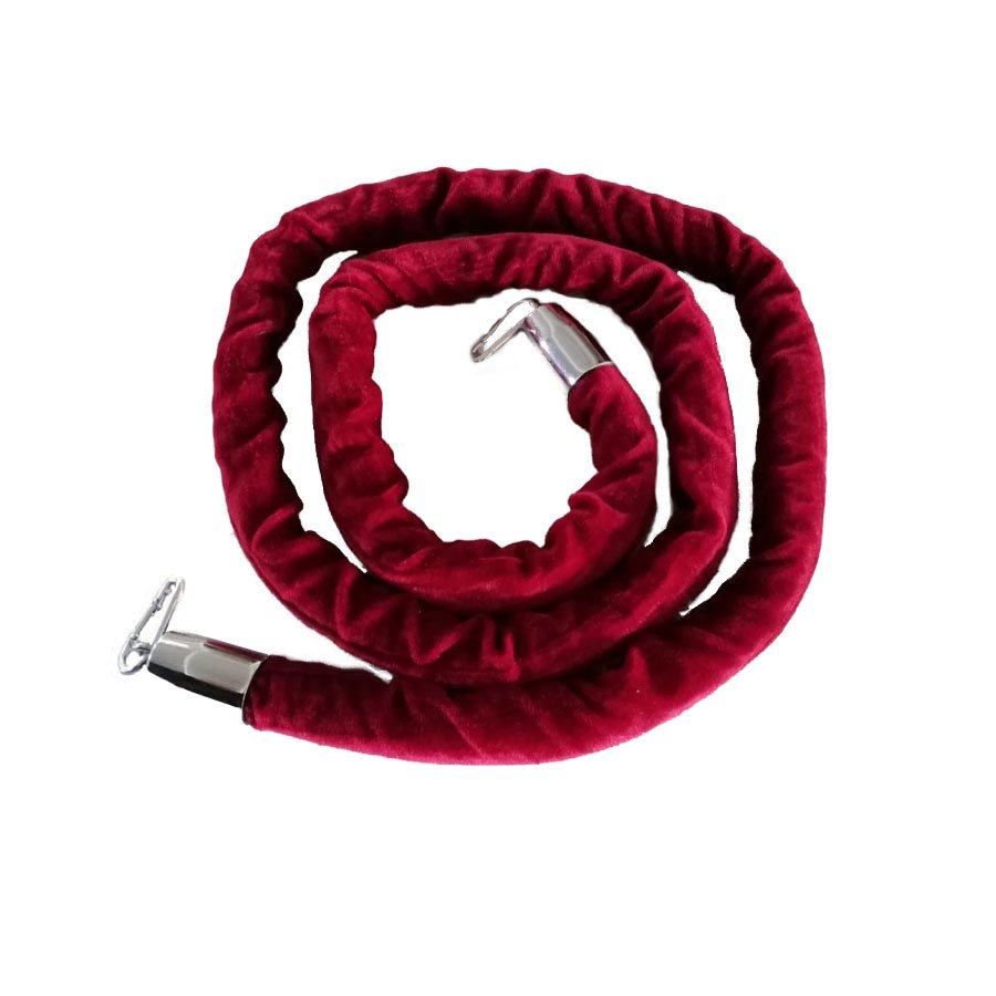  Barrier Cord - Velvet - With Hook - 200cm - Red