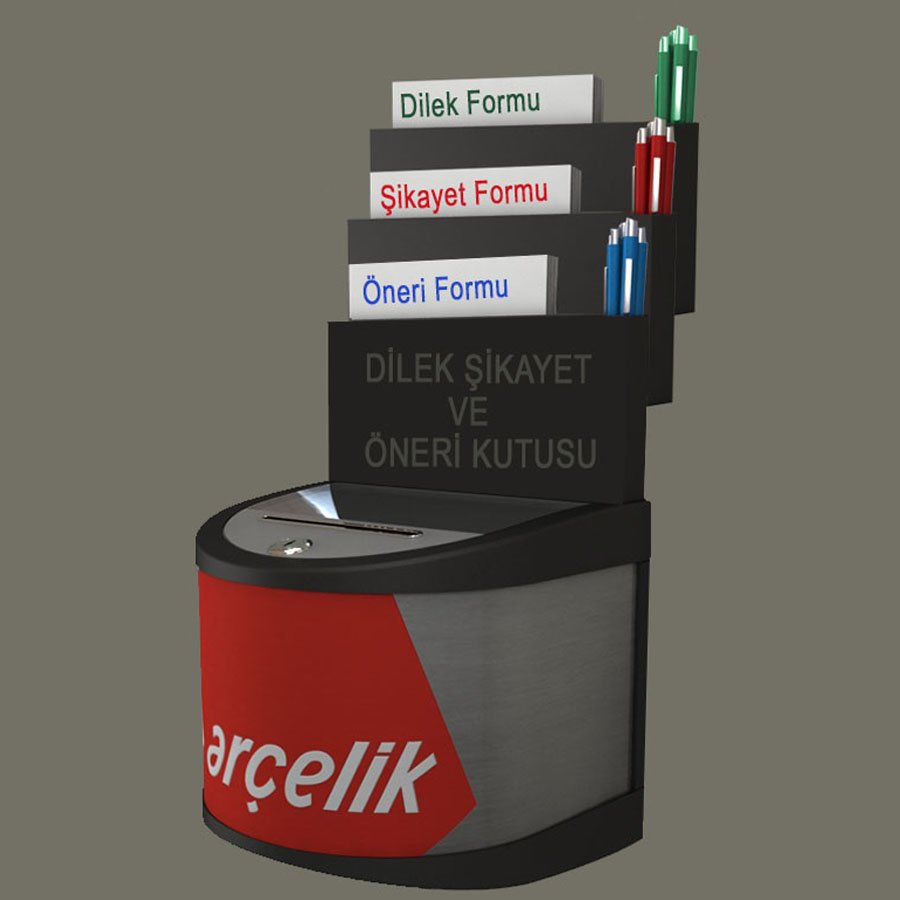 Dilek Şikayet ve Öneri Kutusu-3 Hazneli-Premium Seri