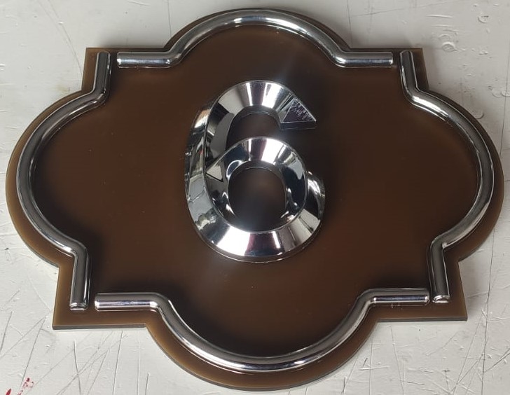 Kapı Numarası Krom Model 05 (3D)