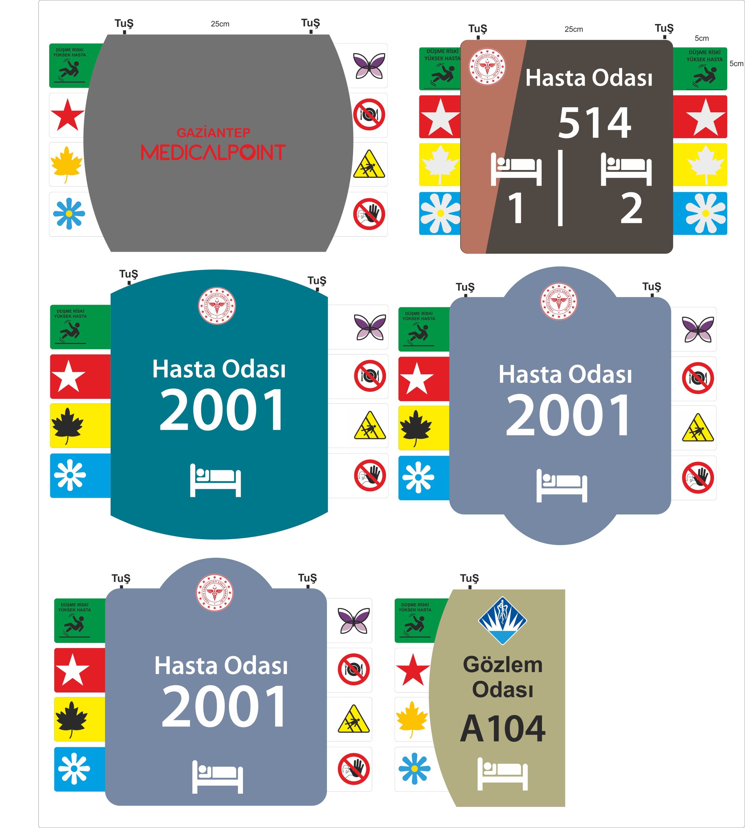 Hasta Tanımlayıcı İzolasyon Figürler -Tuşlu Kilitli Model 01