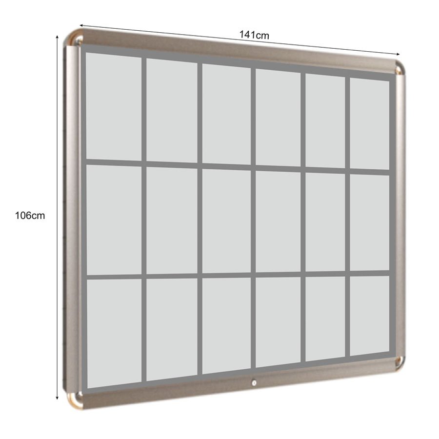 İlan Panosu - (106x141cm) - 23 A4 - Sarı Eloksallı - Altın Rengi - Plus Seri