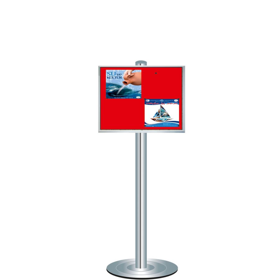 Notice Board - Stand - Magnetic Holder - (46x56cm) - 3 A4 - Standard Series