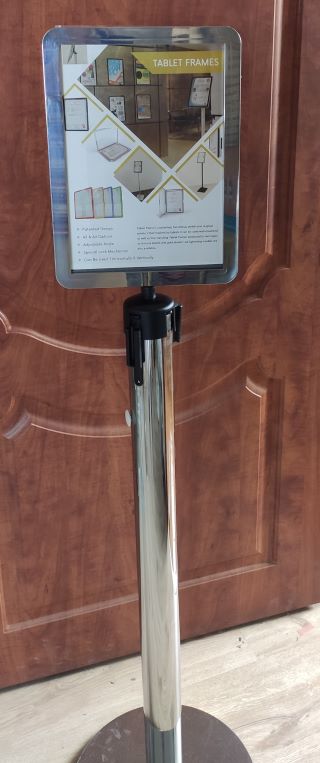 Krom Kaplama bariyer üstü A4 çift taraflı yönlendirme