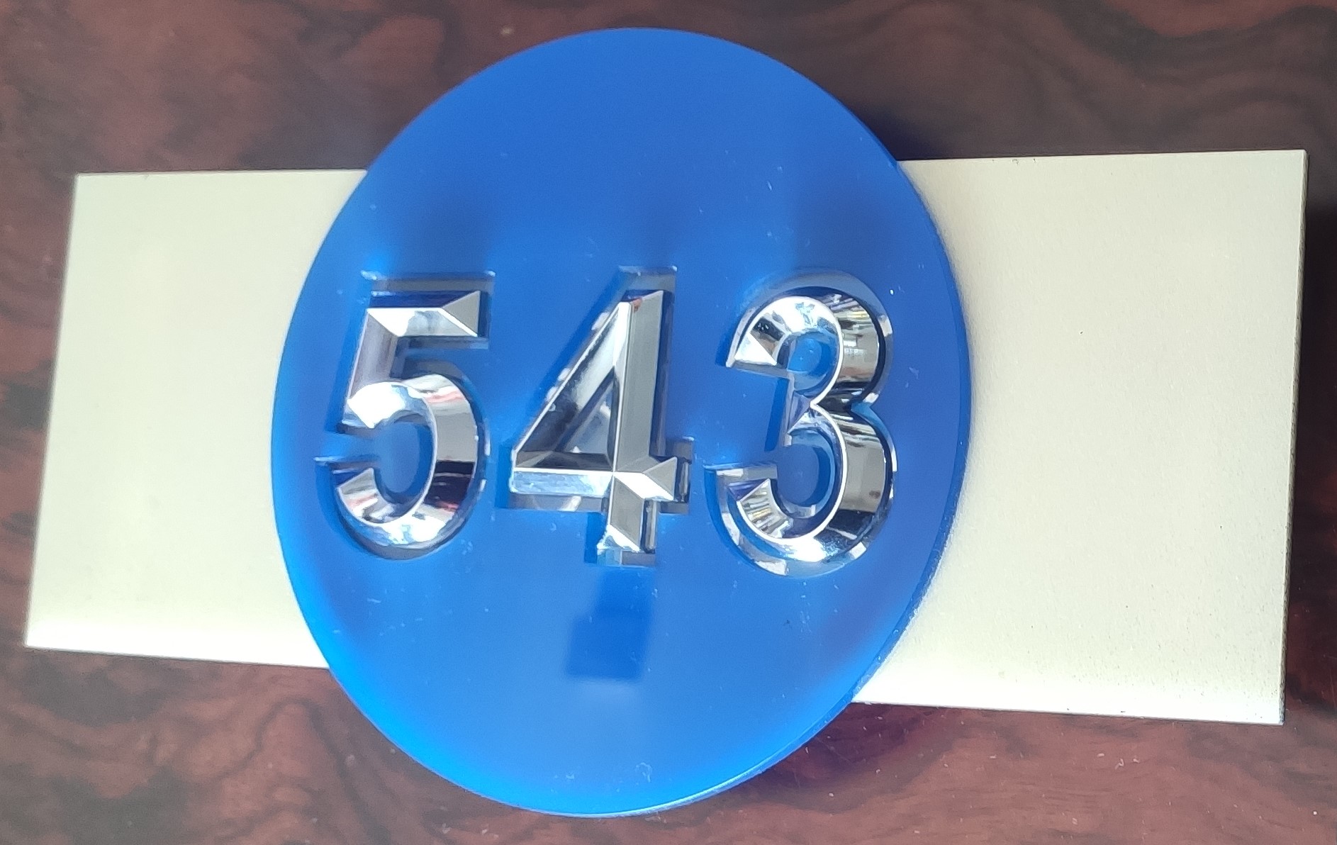  Door Number - Chrome - Model 03