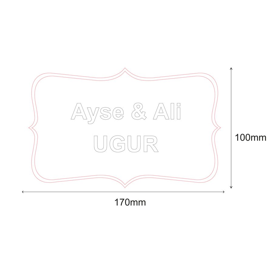 Kapı İsimliği (Kabartma Harfli)- Krom - 14mm Krom Harf - Model 05