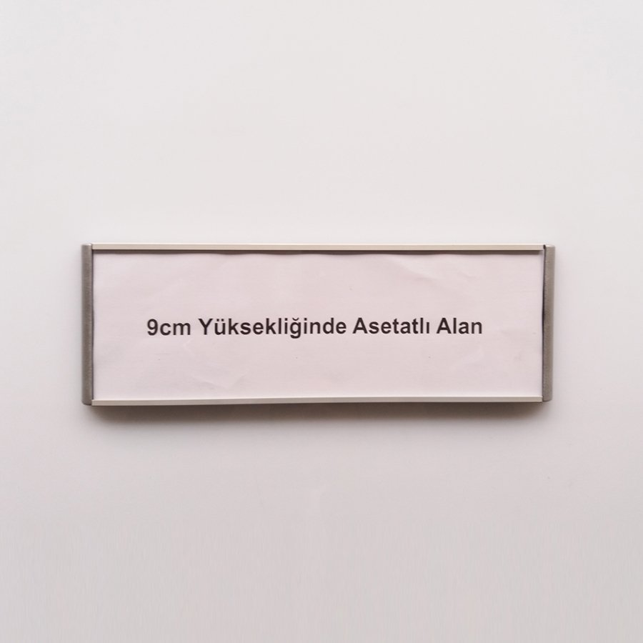 Kapı Tabelası - Asetatlı Kapı İsimliği - 30cm eninde - 9cm Asetat Alanlı