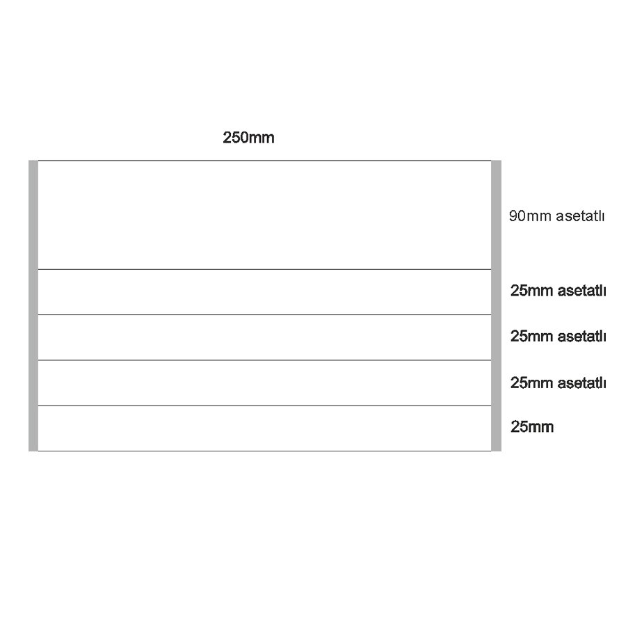 Kapı Tabelası - Asetatlı Kapı İsimliği - 25cm eninde - 9cm Asetat Alanlı - 3 İsimlikli