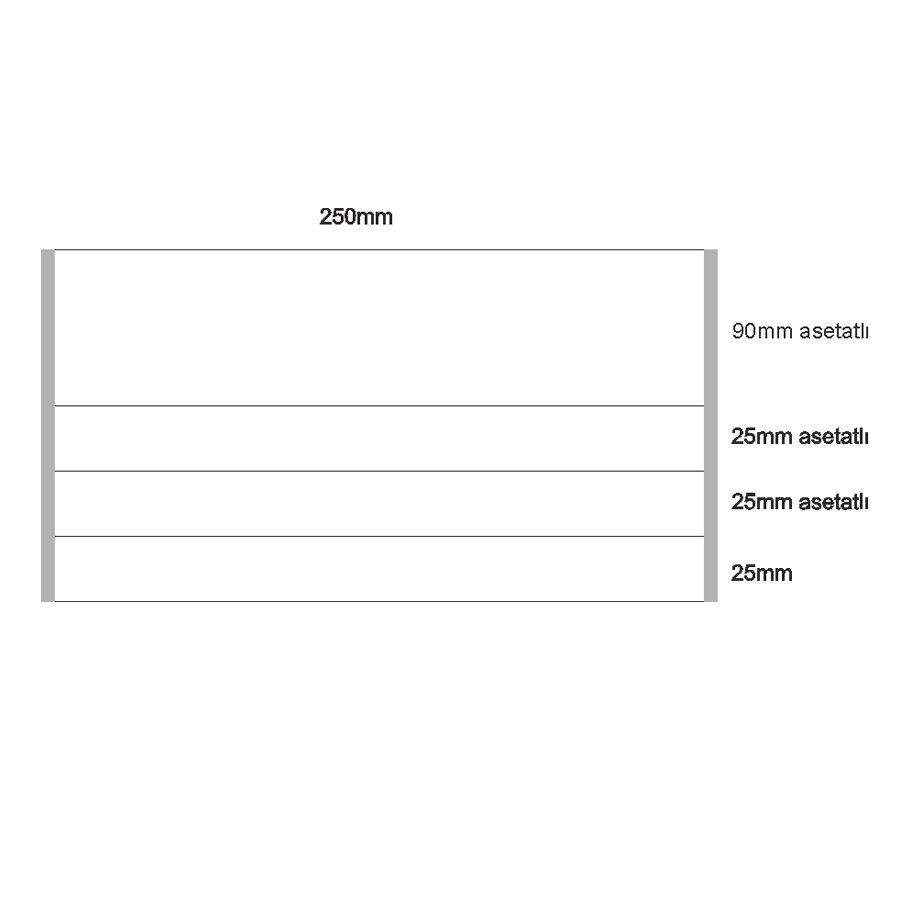 Kapı Tabelası - Asetatlı Kapı İsimliği - 25cm eninde - 9cm Asetat Alanlı - 2 İsimlikli