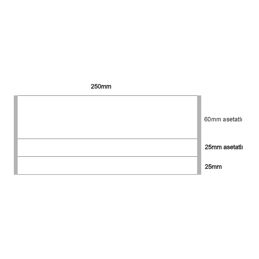 Kapı Tabelası - Asetatlı Kapı İsimliği - 25cm eninde - 6cm Asetat Alanlı - 1 İsimlikli