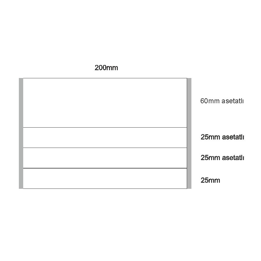 Kapı Tabelası - Asetatlı Kapı İsimliği - 20cm eninde - 6cm asetat alanlı, 2 isimlikli kapı tabelası