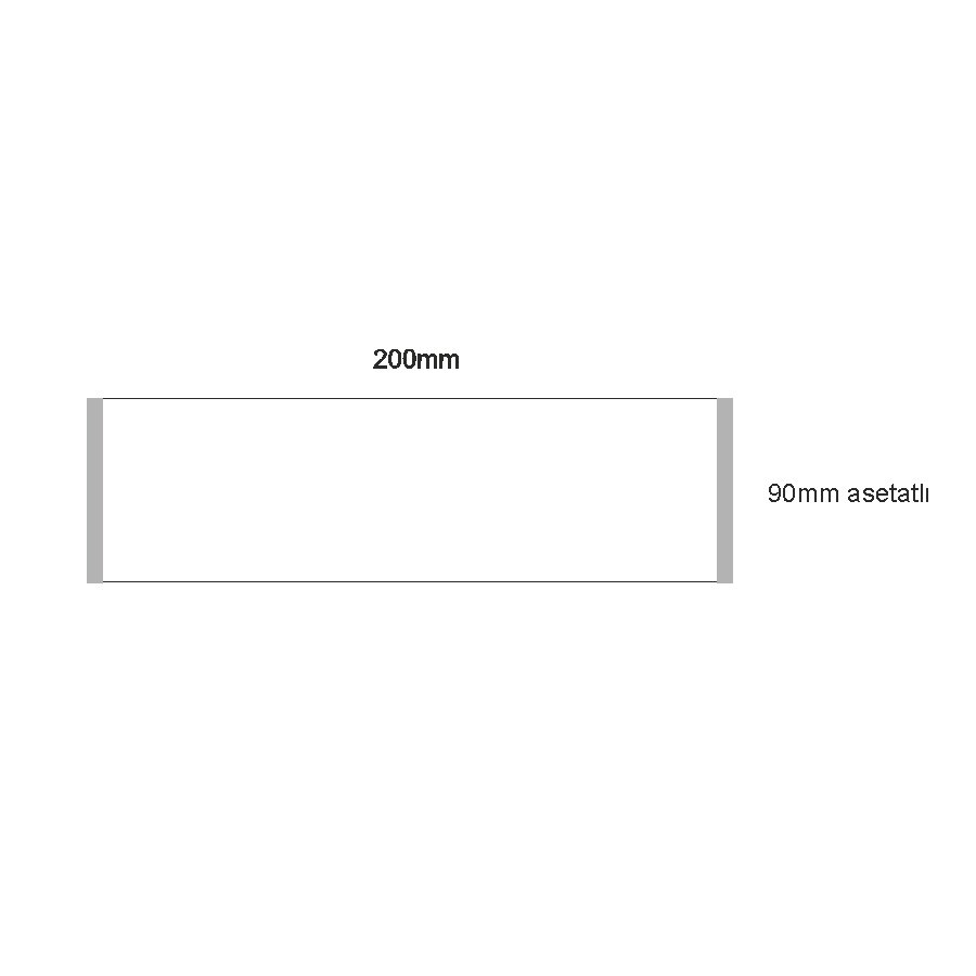 Kapı Tabelası - Asetatlı Kapı İsimliği - 20cm eninde - 9cm Asetat Alanlı
