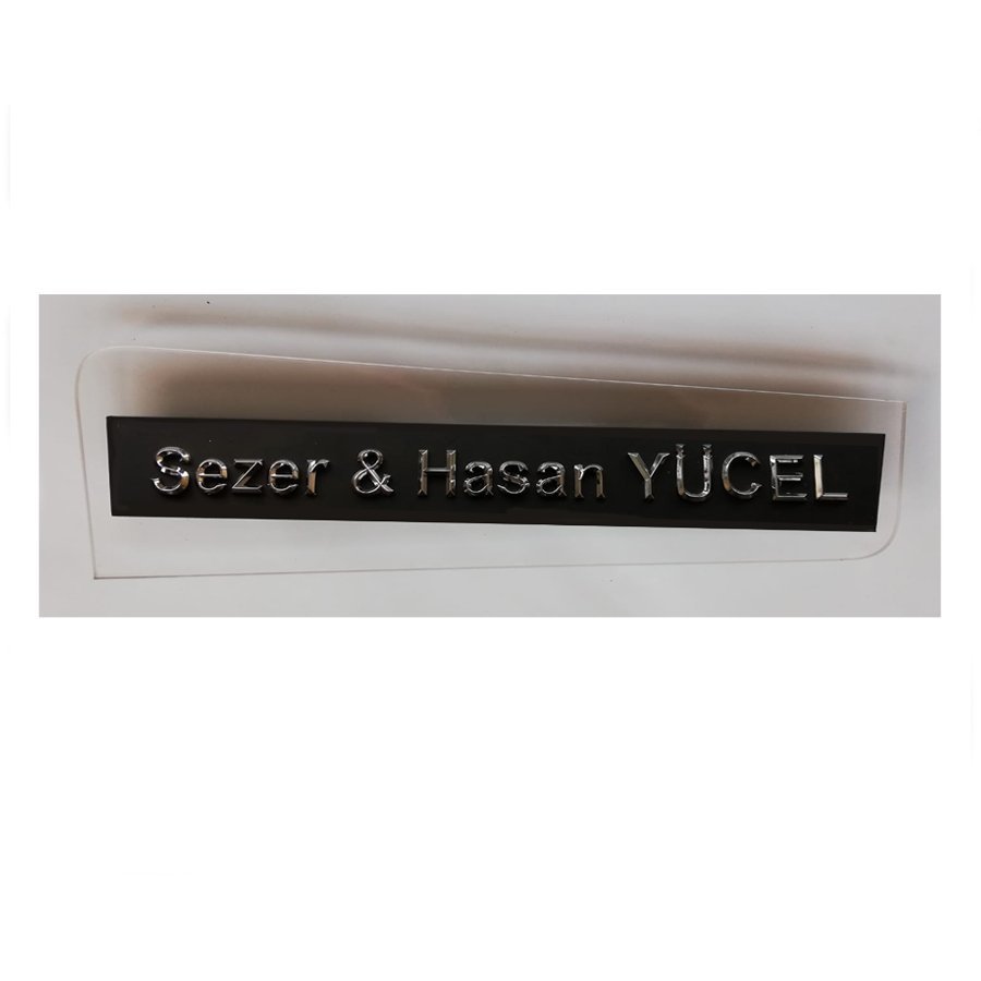 Kapı İsimliği (Kabartma Harfli) - 14mm Krom Harf - Model 03