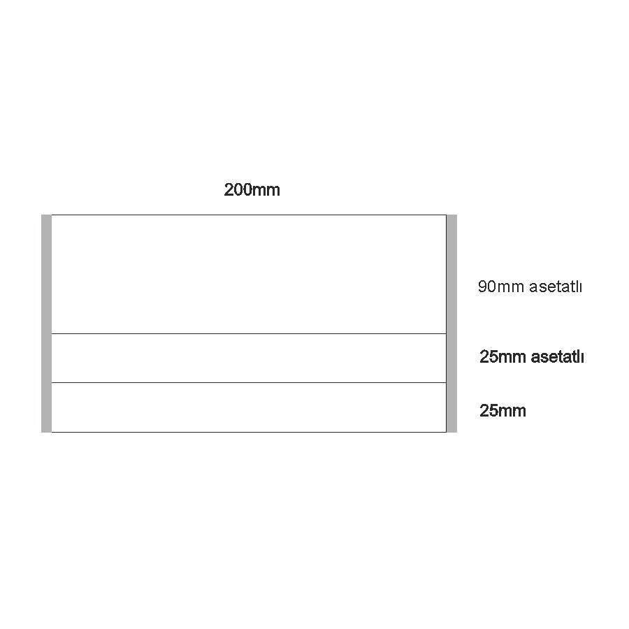 Kapı Tabelası - Asetatlı Kapı İsimliği - 20cm eninde - 9cm Asetat Alanlı - 1 İsimlikli