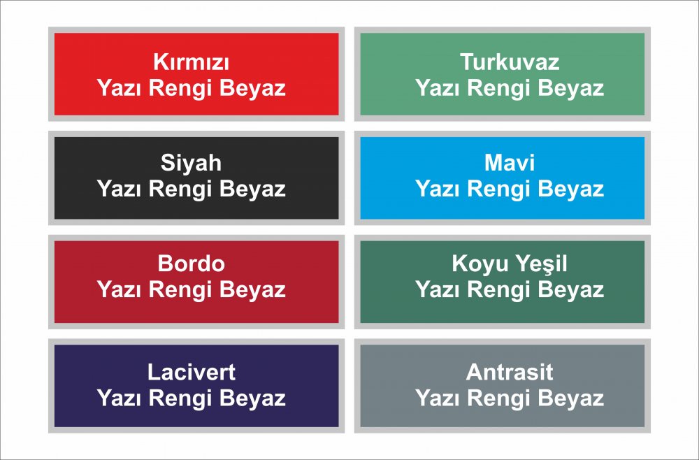 Kapı İsimliği-Krom & Altın Çerçeveli (Model 6)