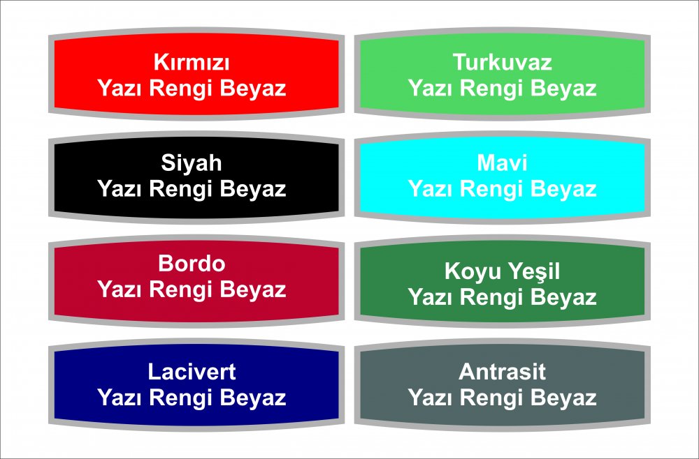 Kapı İsimliği-Krom & Altın Çerçeveli (Model 7)