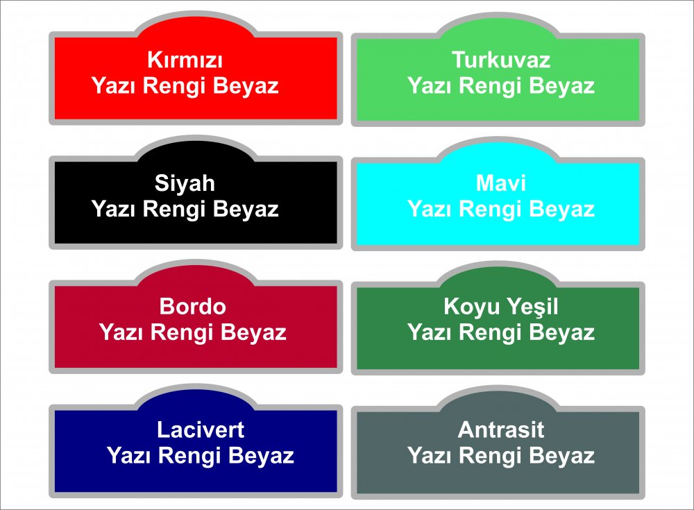 Kapı İsimliği-Krom & Altın Çerçeveli (Model 8)