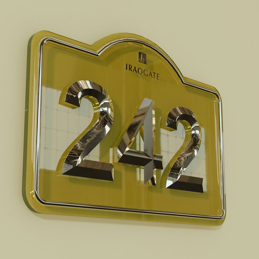 Door Number - Chrome Model 12