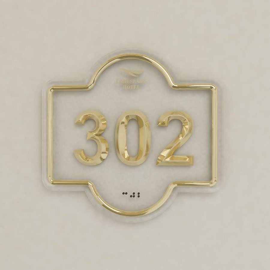Door Number - Gold Plated - Model 16