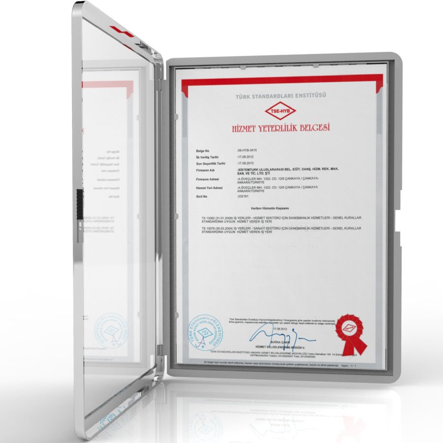 Chrome Frame (Plated) - A3 - Footed - Tablet PC Look