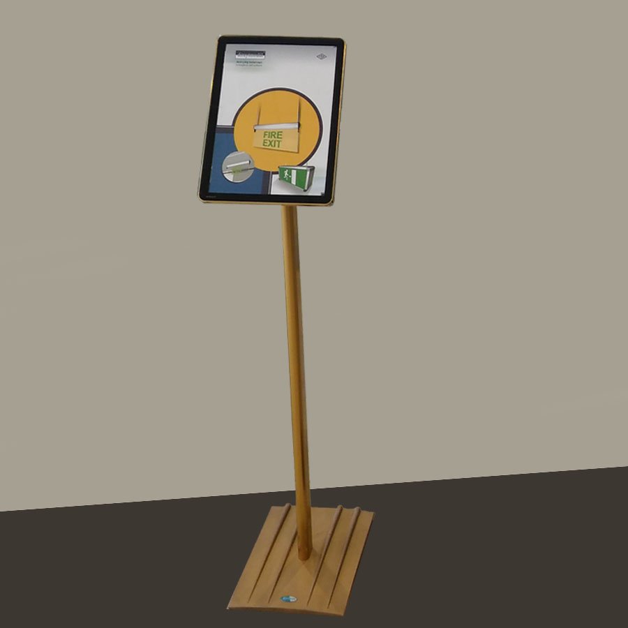 Krom Çerçeve (Altın Renk Kaplama) - A4 - Ayaklı - Tablet Bilgisayar Görünümlü