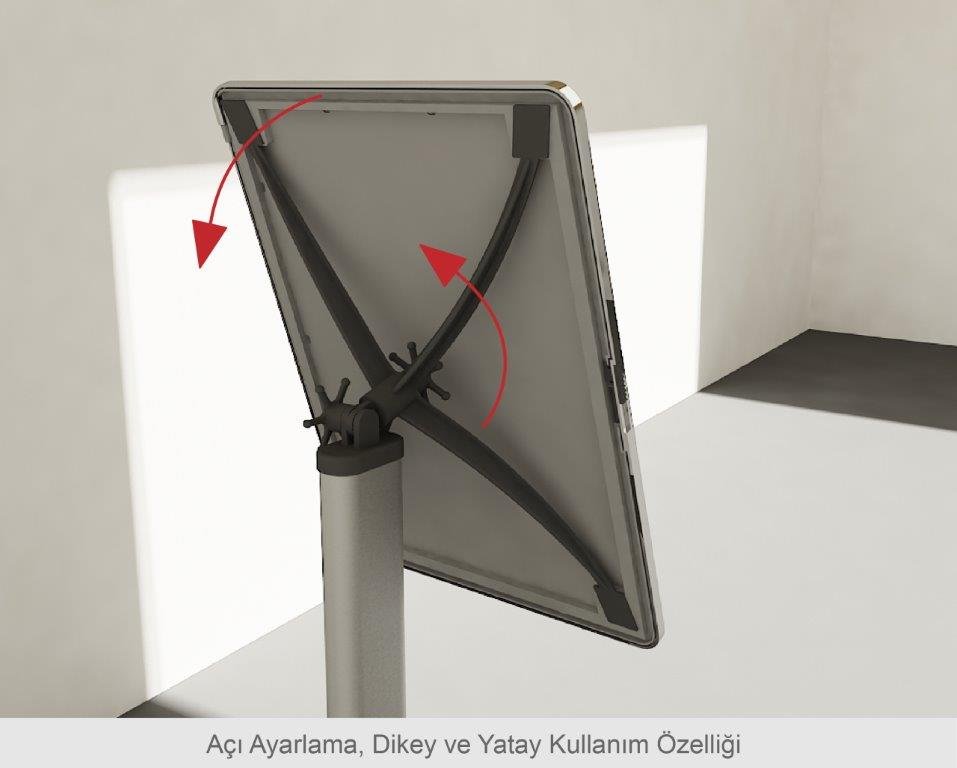  Chrome Frame (Plated) - A4 - Footed - Tablet PC Look