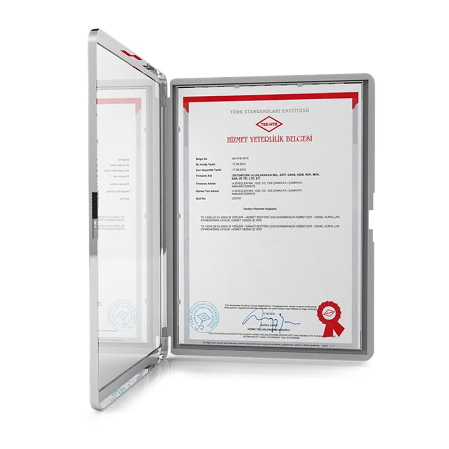  Chrome Frame (Plated) - A4 - Footed - Tablet PC Look