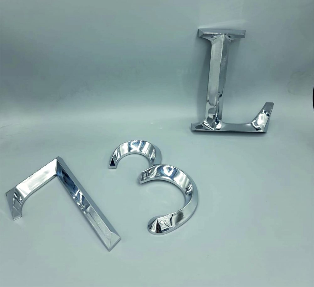  Chrome Letters (3D) Stainless Chrome Plated (15cm)