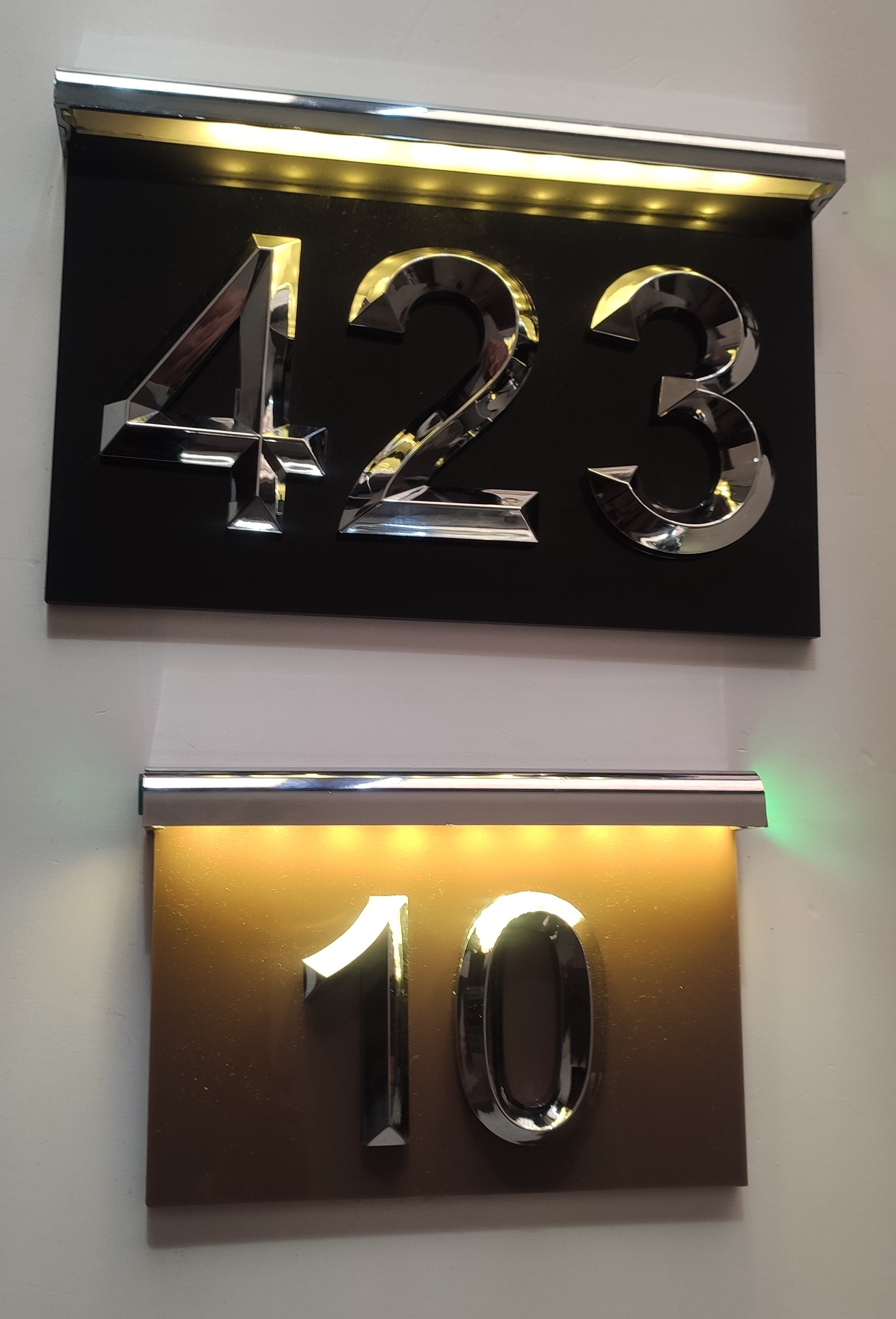 Hotel - Residence Door Number - Chrome Model Illuminated 03