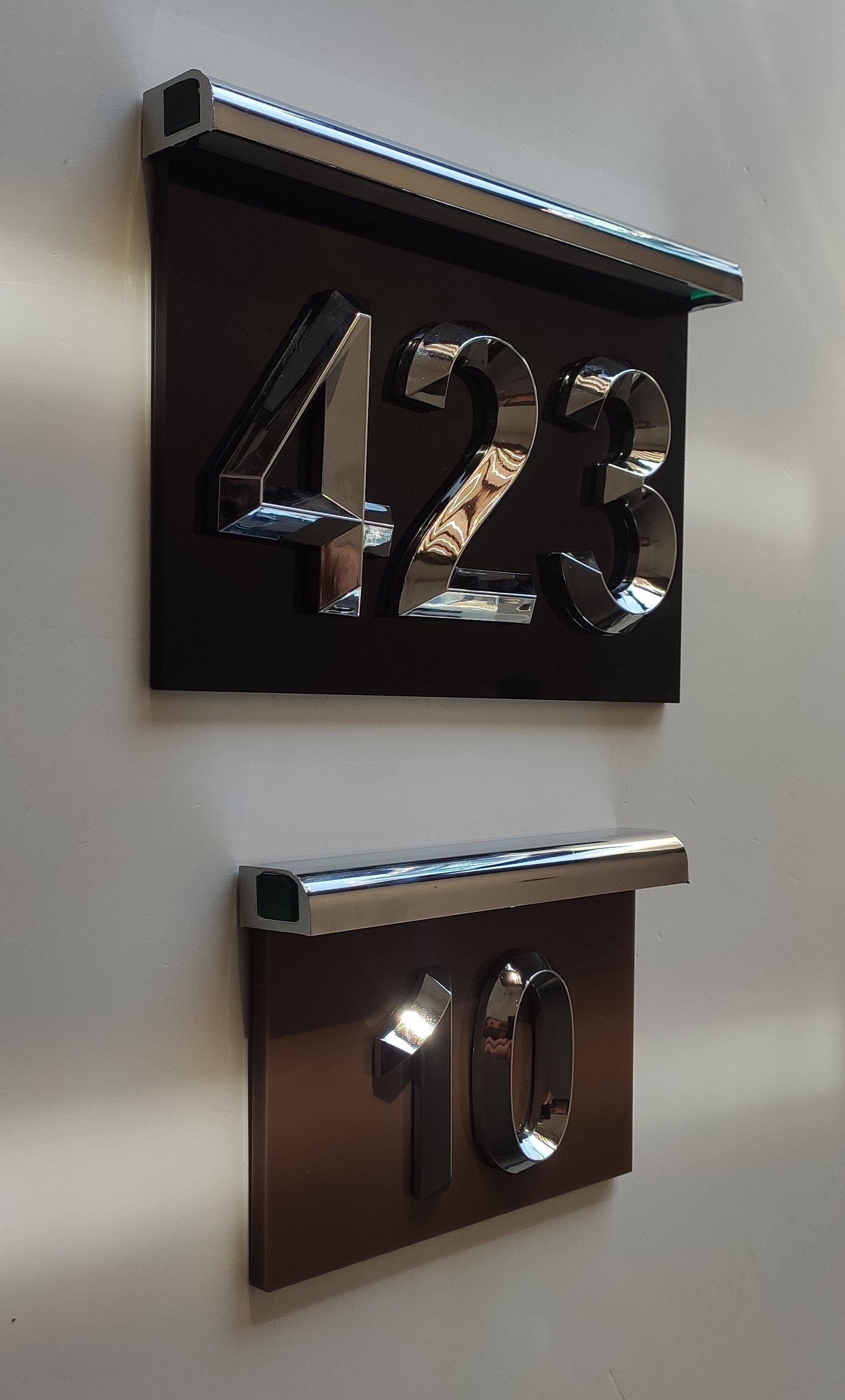 Otel -Rezidans Kapı Numarası - Krom Model Işıklı 03