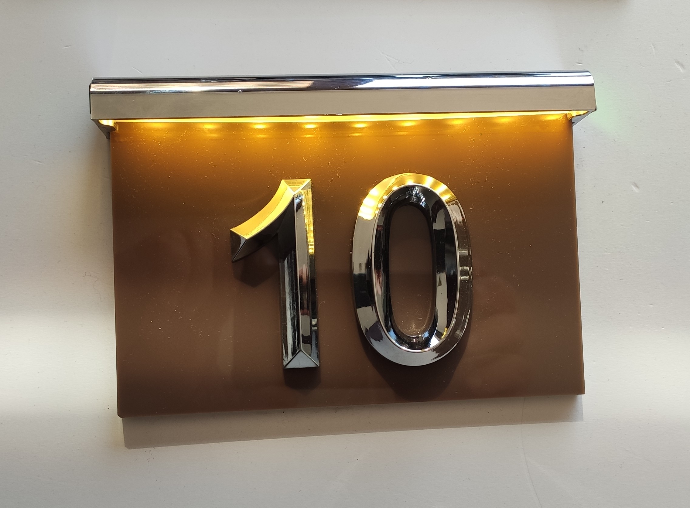 Hotel - Residence Door Number - Chrome Model Illuminated 03