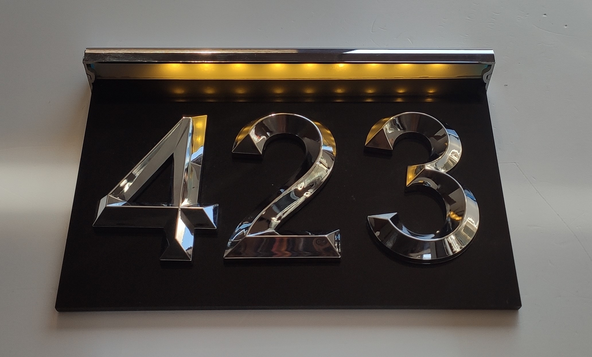 Hotel - Residence Door Number - Chrome Model Illuminated 03