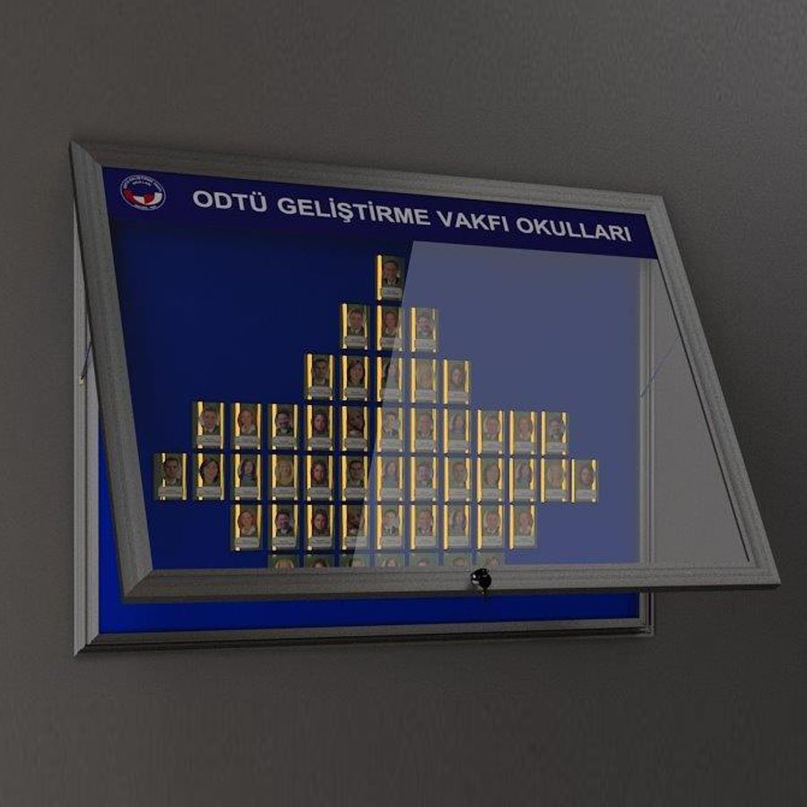 Personel Panosu - Manyetik Tutuculu - (81x121cm) - Standart Seri