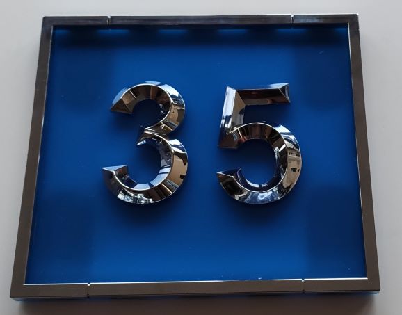 Kapı Numarası Krom Model 10 (3D)