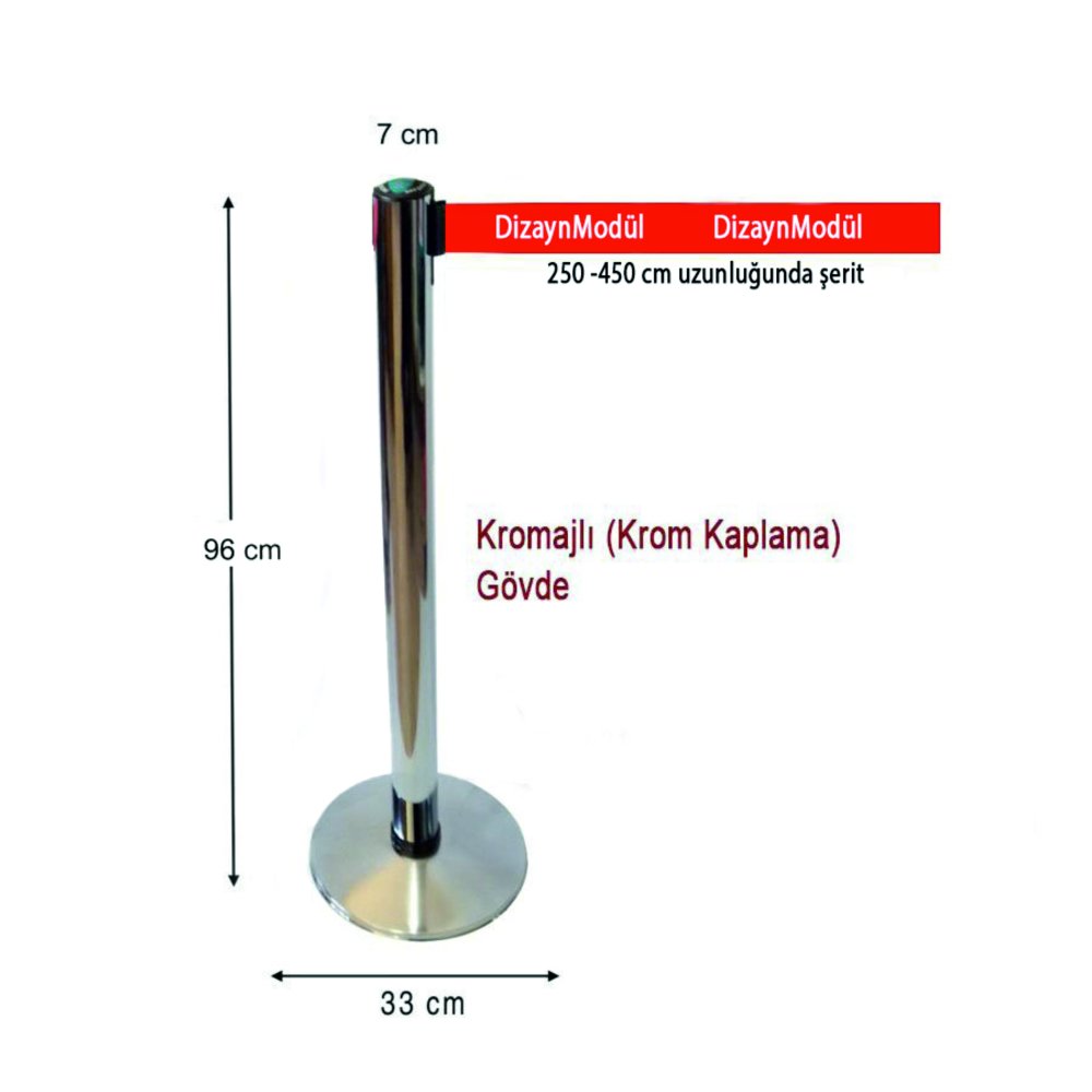 Şerit Bariyer - Kromajlı - Ayaklı - Yönlendirme Bariyeri