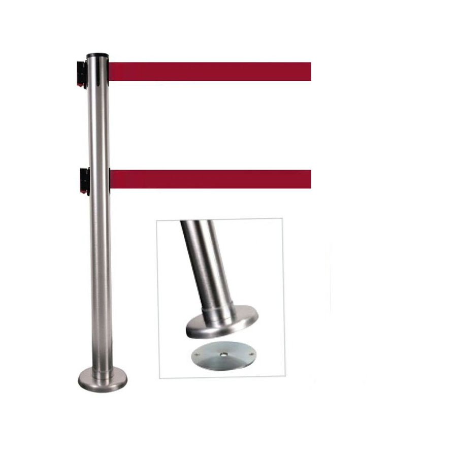 Şerit Bariyer - Manyetik- Çift Mekanizmalı - 304 Kalite Paslanmaz Krom -Yönlendirme Bariyeri