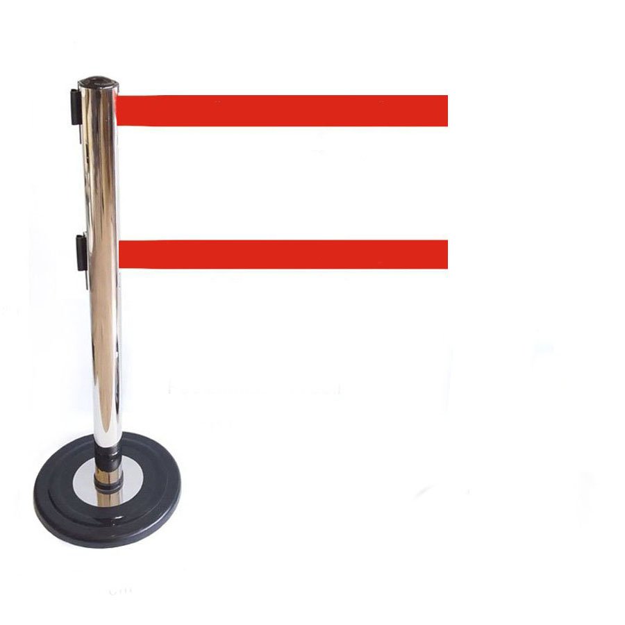 Şerit Bariyer - Kromajlı - Çift Mekanizmalı - Ayaklı - Yönlendirme Bariyeri