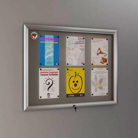 İlan Panosu - Manyetik Tutuculu - (81x121cm) - 15 A4 - Standart Seri