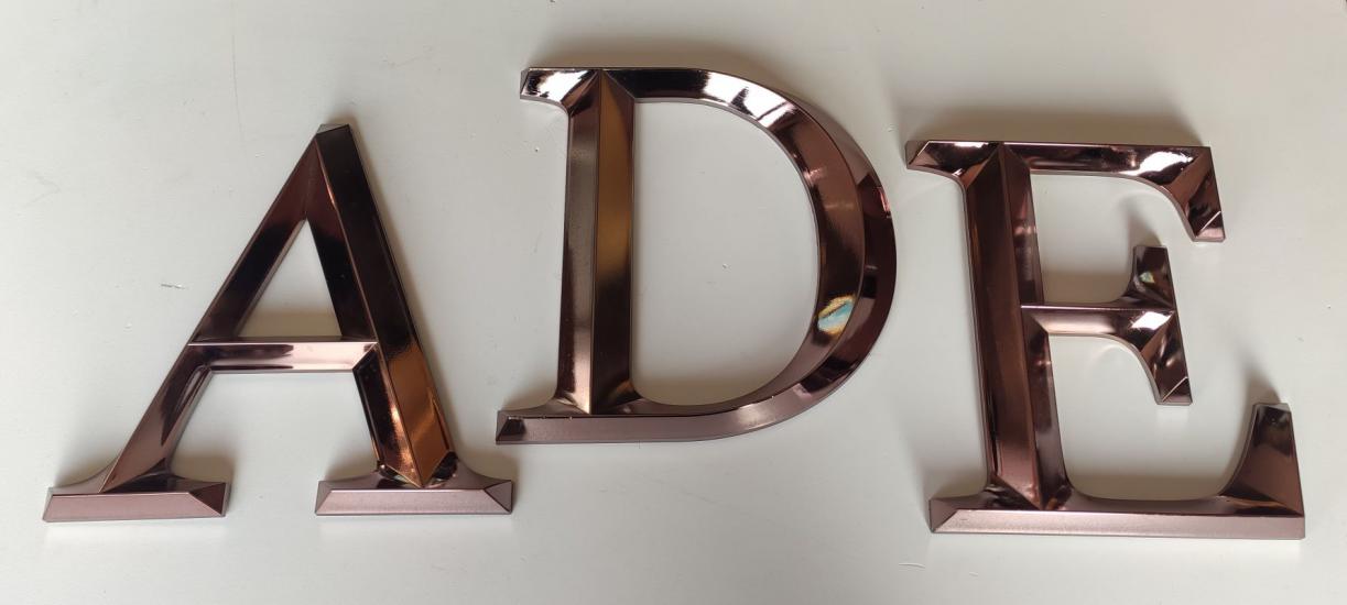  Chrome Letters (3D) Stainless Chrome Plated (15cm)