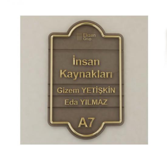 Kapı Tabelası - Hande Modeli - Çift Kubbeli