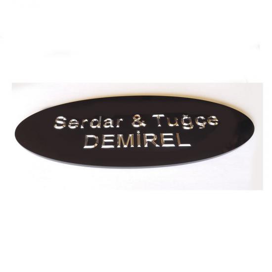 Kapı İsimliği (Kabartma Harfli) - Krom - 14mm Krom Harf