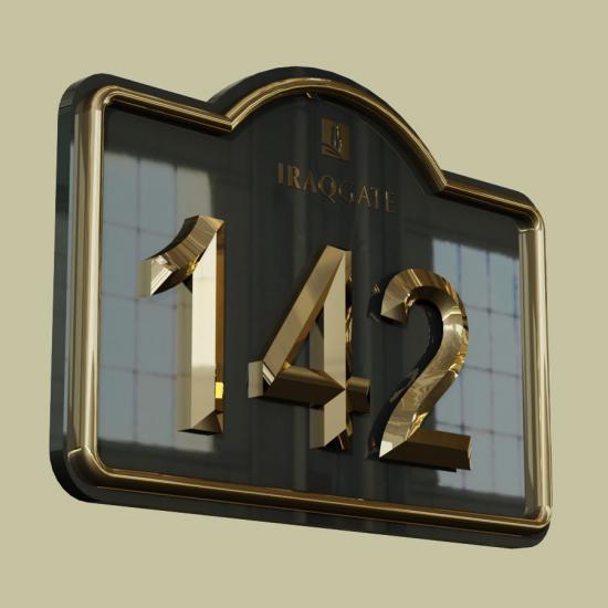 Kapı Numarası (Villa) - Altın Kaplama - Model 02